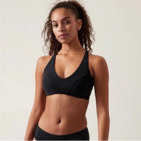 NWT! Black Athleta Triangle Bikini Top D-DD - Size Small🩵 - Picture 1 of 7